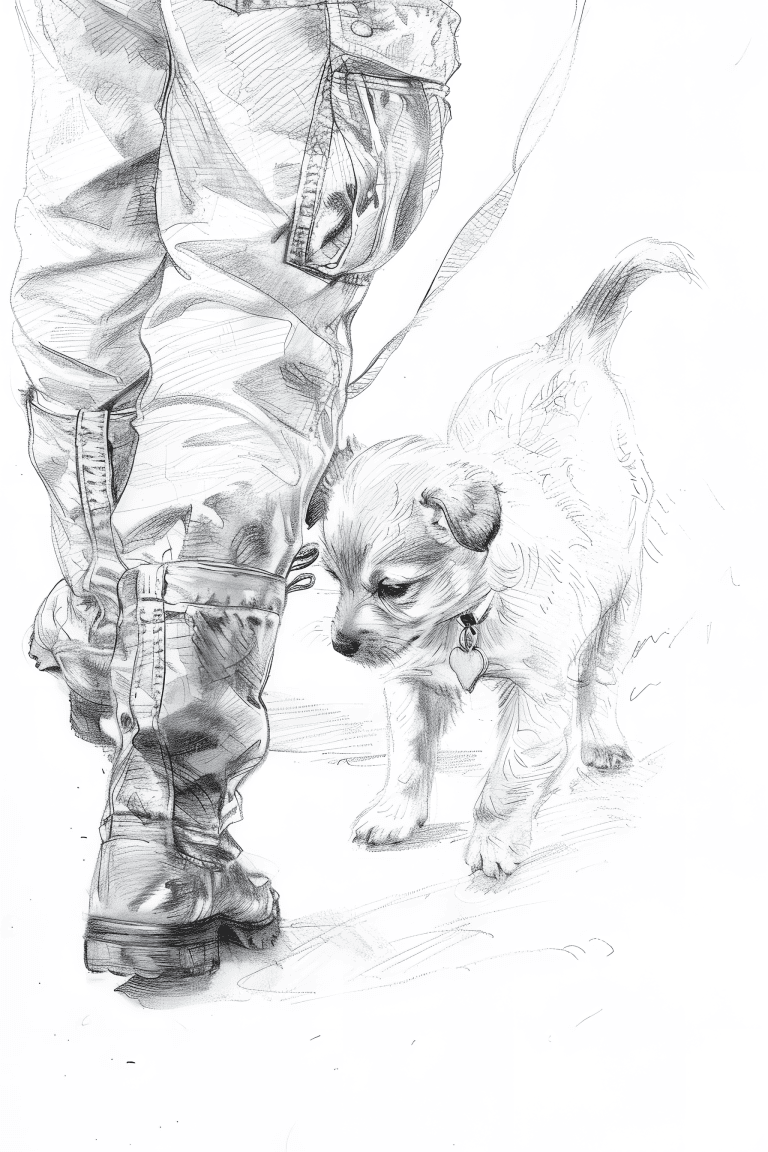 Puppy With It’s Owner