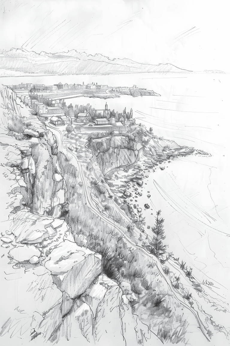 Beach View From A Cliff