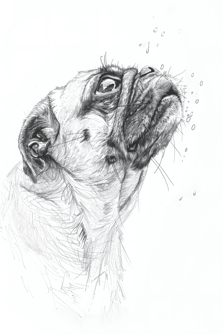 Dog Looking Up