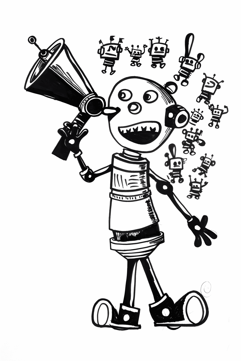 Robot With A Megaphone