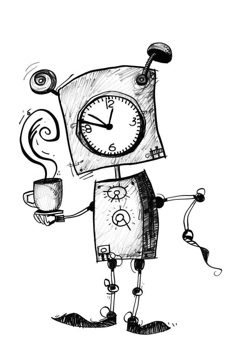 Clock Head Robot