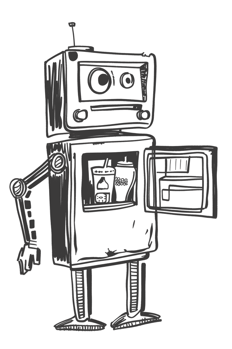 Robot With A Chest Fridge