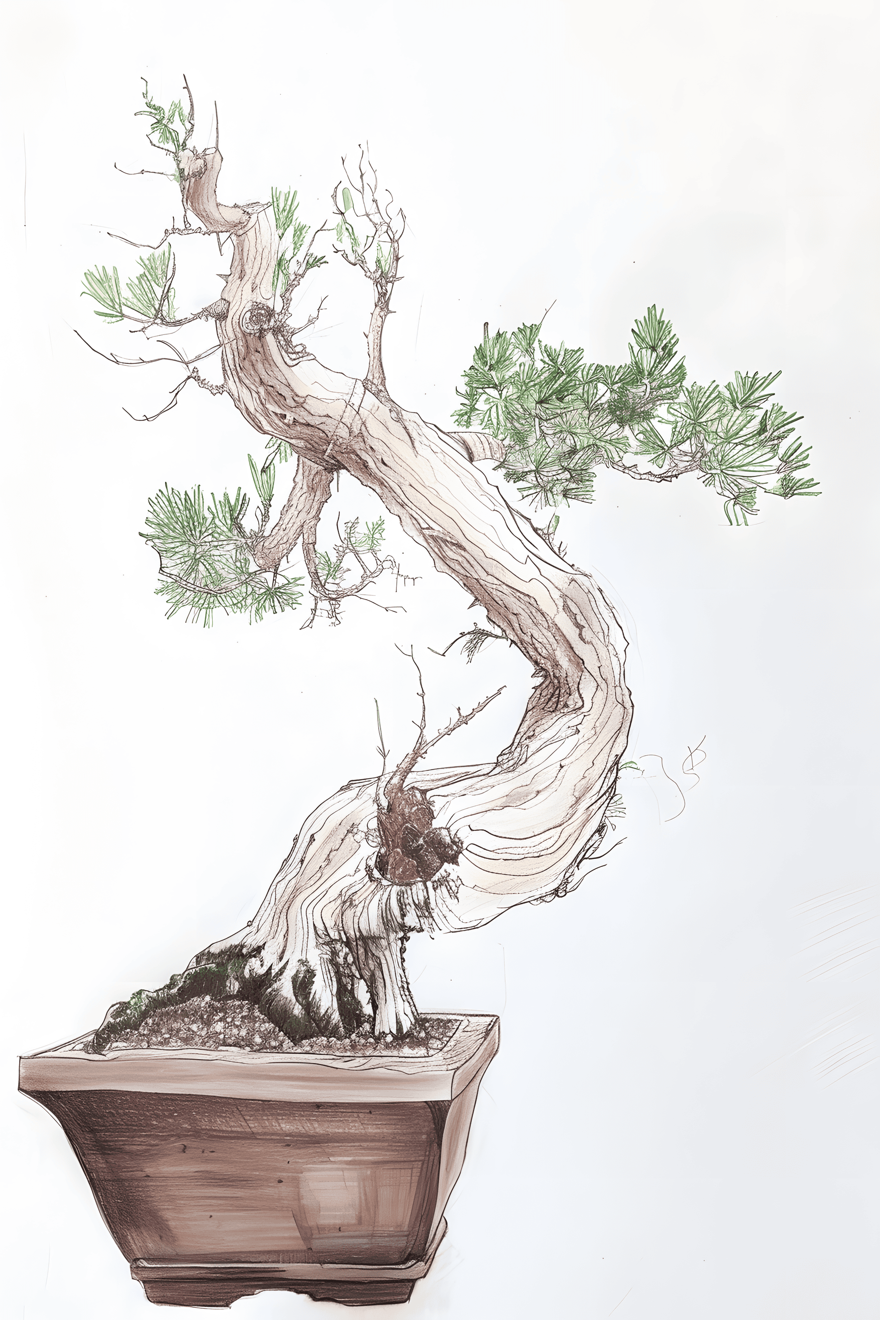 25 Bonsai Tree Sketch Ideas - Brighter Craft
