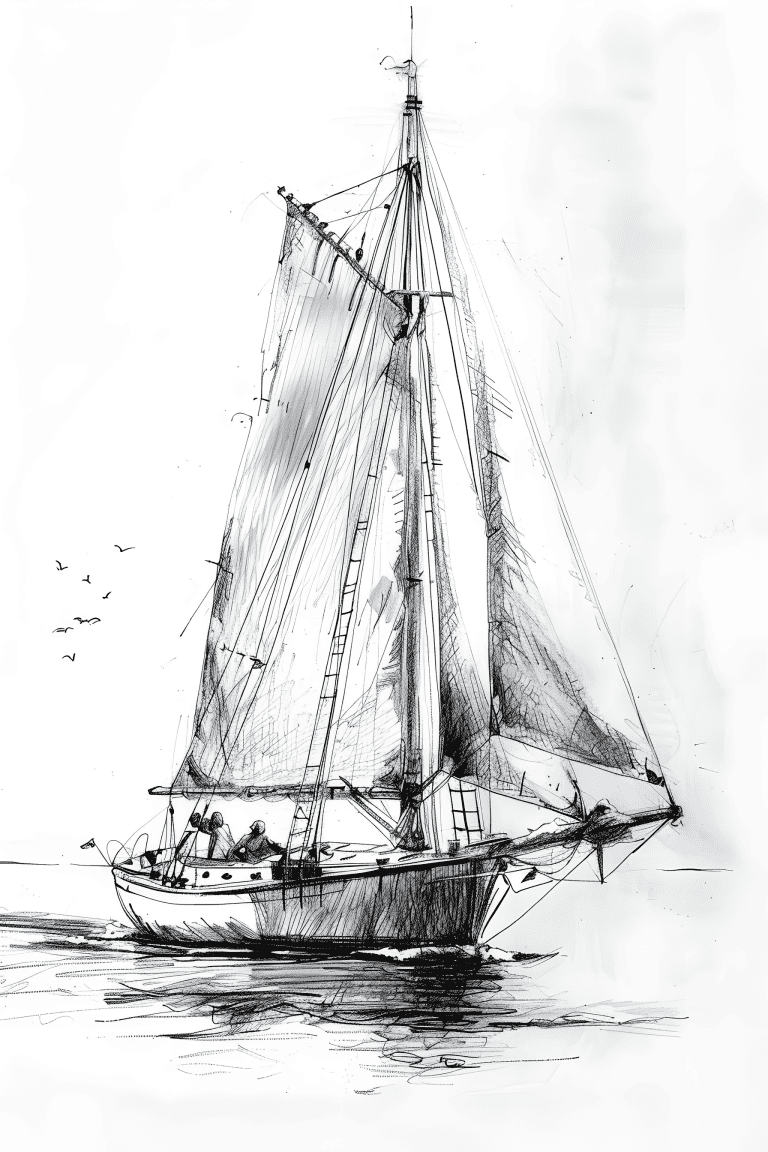 Sailboat Leaving The Harbor