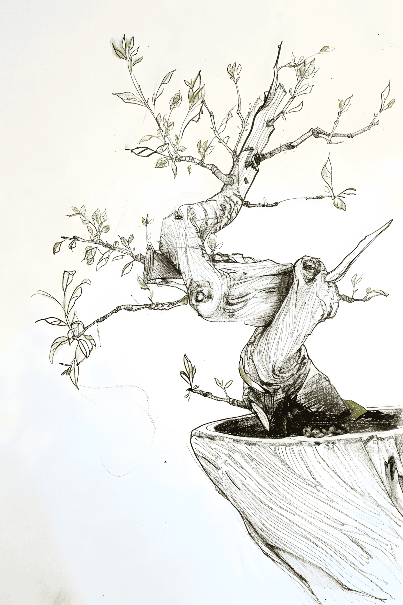 25 Bonsai Tree Sketch Ideas - Brighter Craft