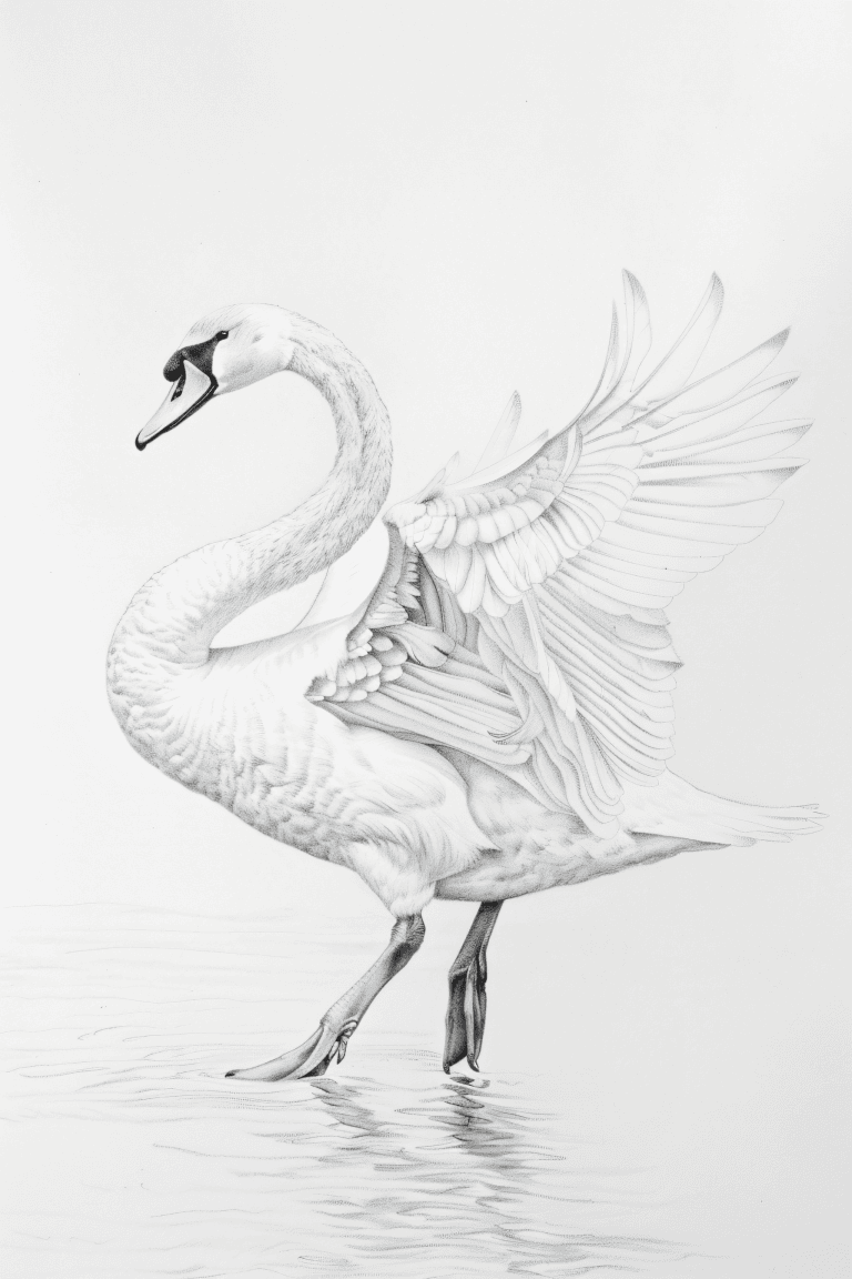Swan Spreading It’s Wings