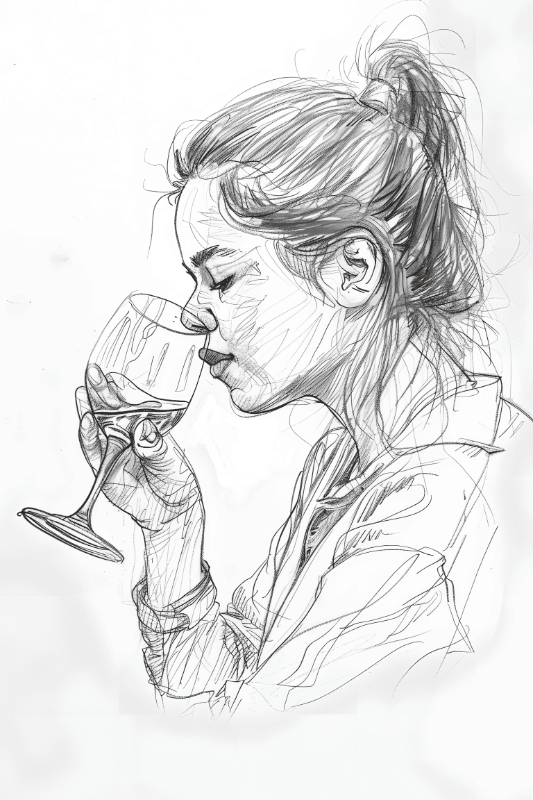 Sommelier Enjoying A Drink