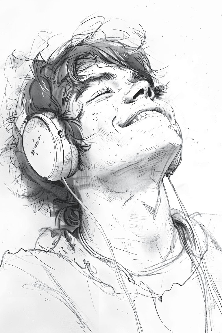 Teenager Enjoying Music