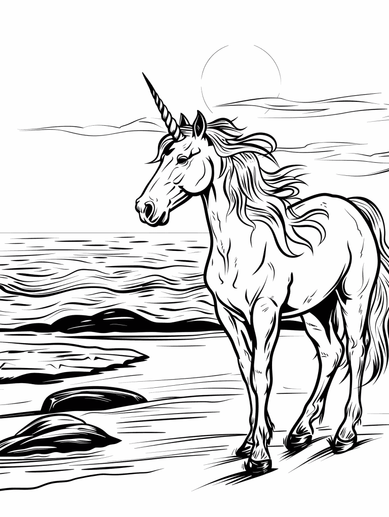 Unicorn On A Shore
