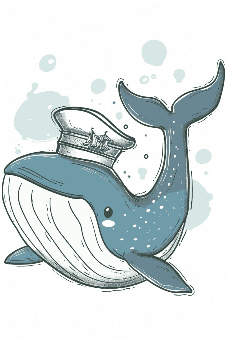 Whale Wearing A Sailor’s Cap