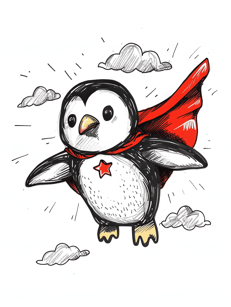 Superhero Penguin
