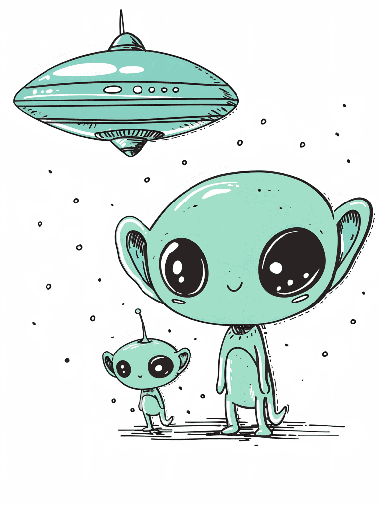 Dad And Child Alien