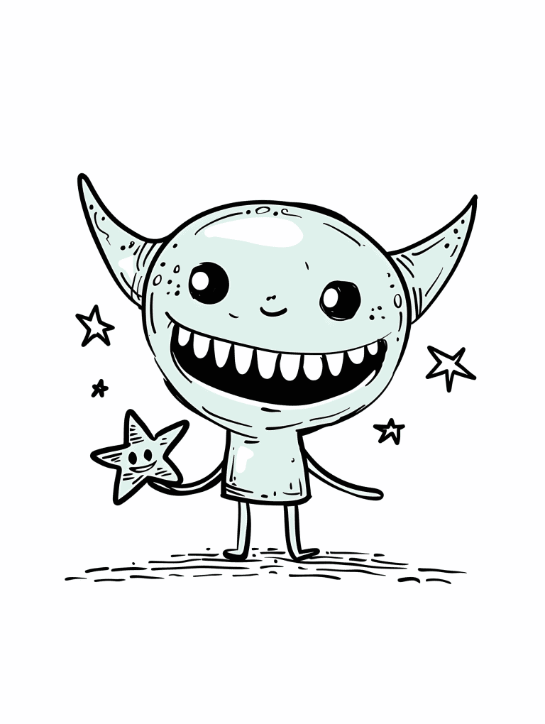 Alien Surrounded By Stars
