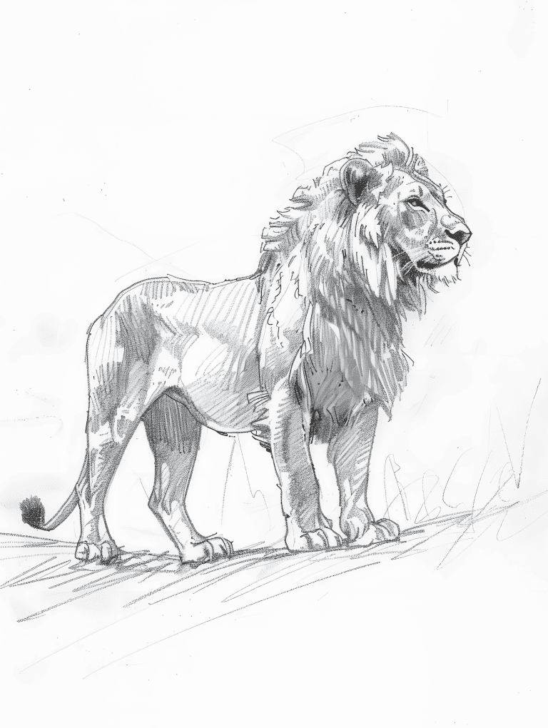 Lion On Guard