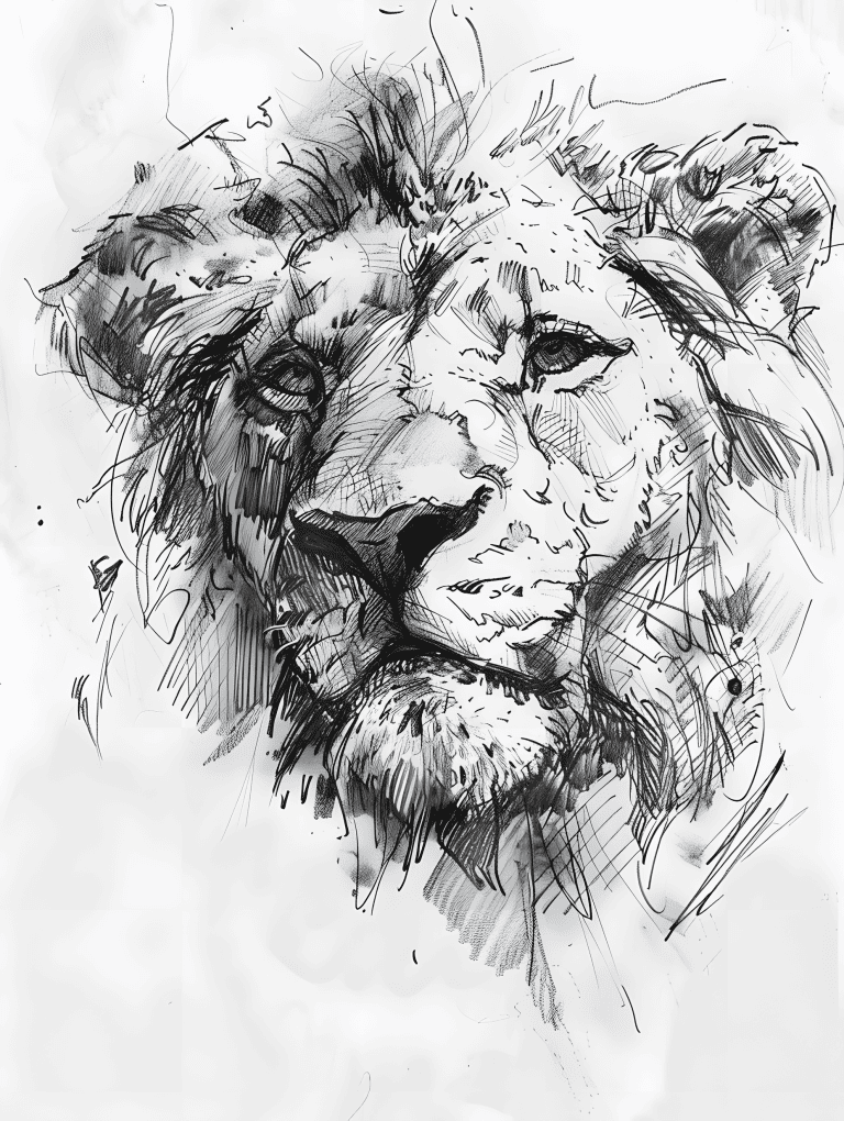 Lion With Scars