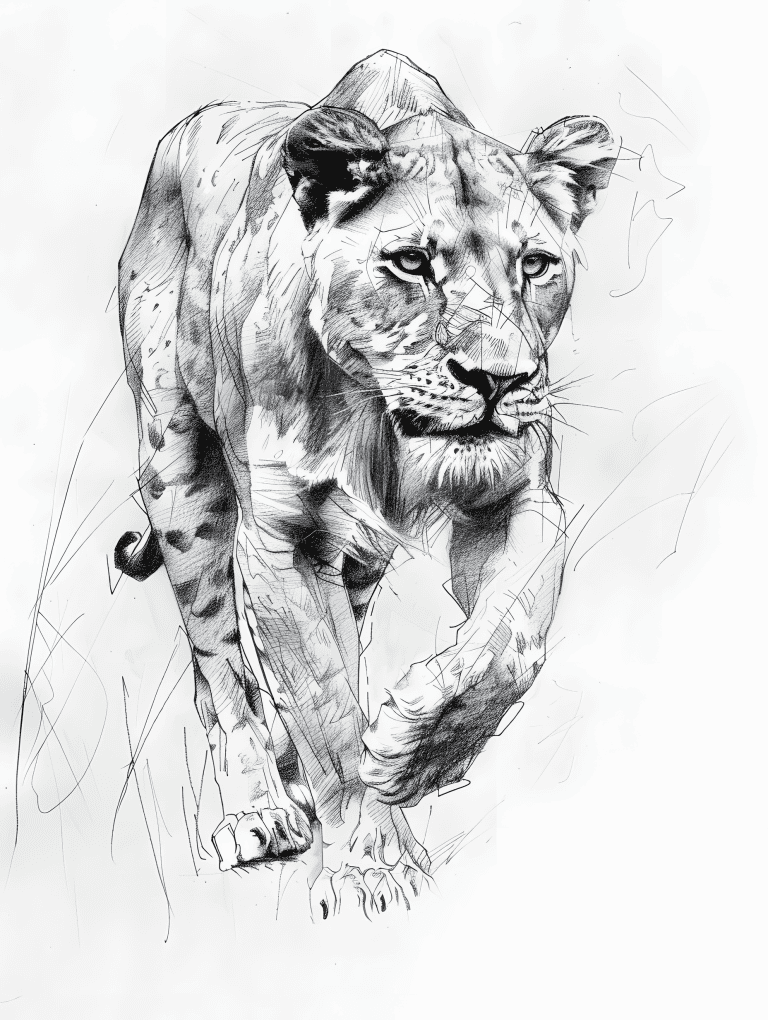Lioness On The Hunt