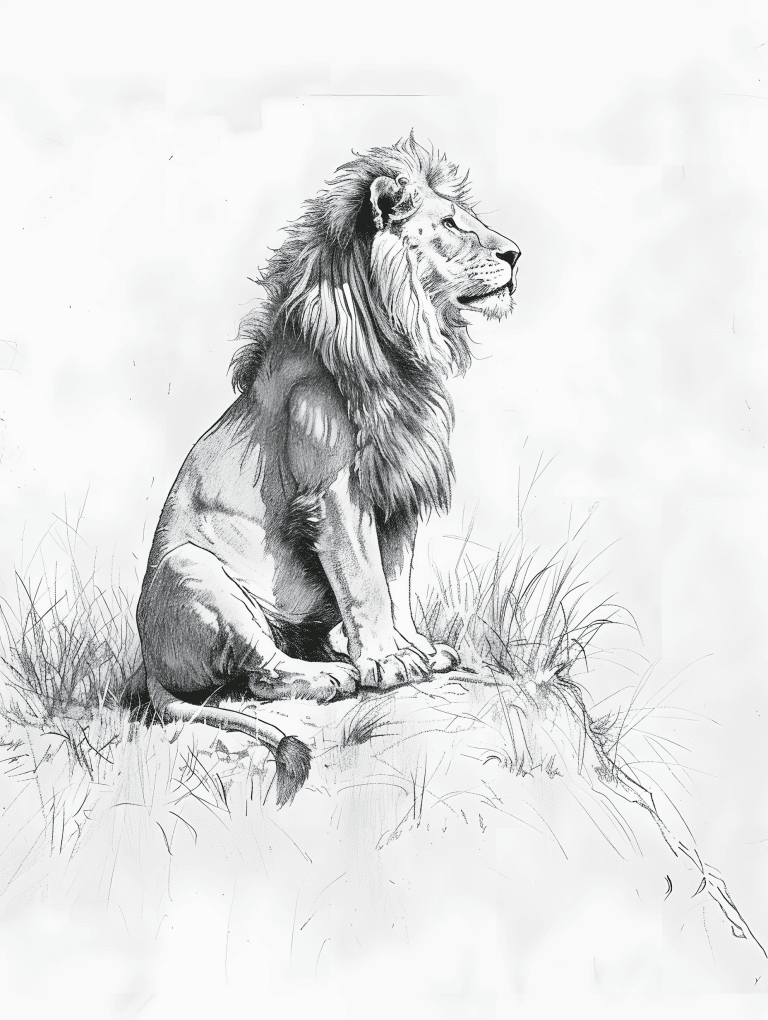 Lion On Hilltop