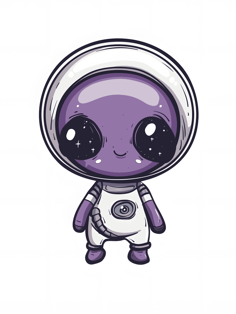 Alien Wearing Astronaut Suit