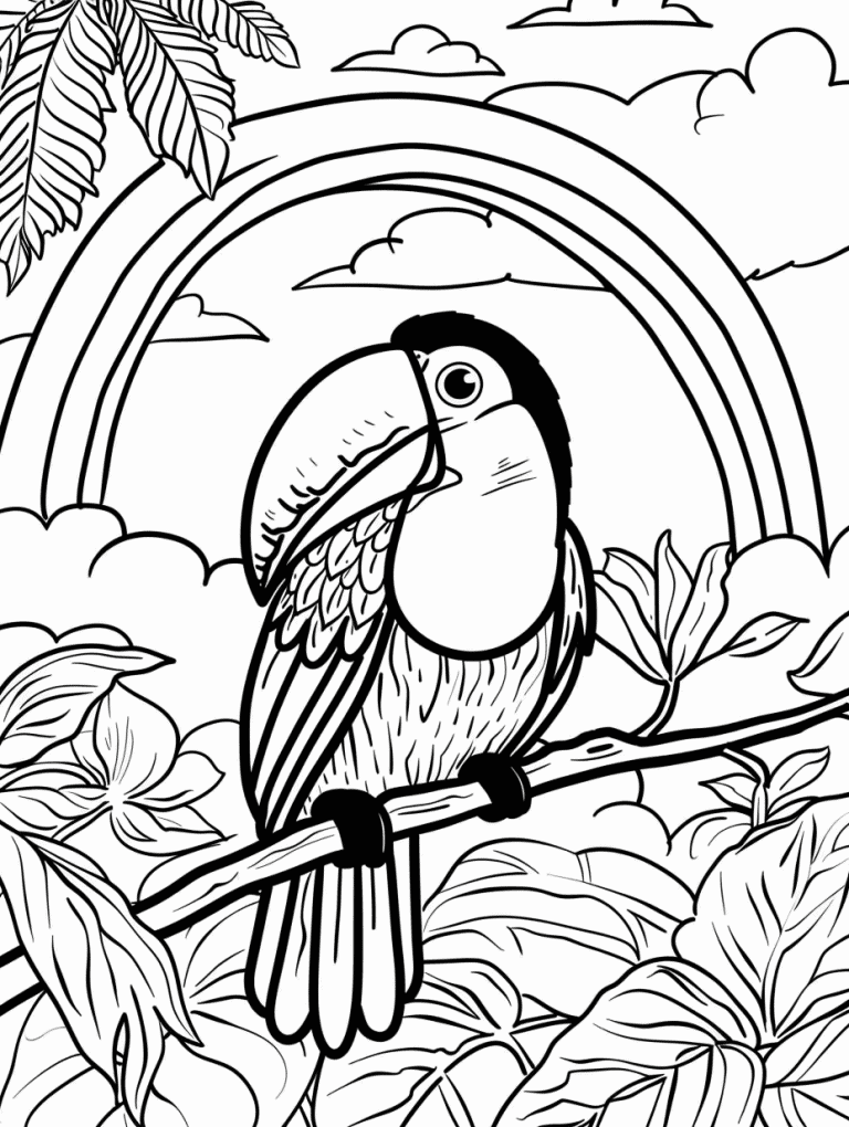 Toucan With A Rainbow