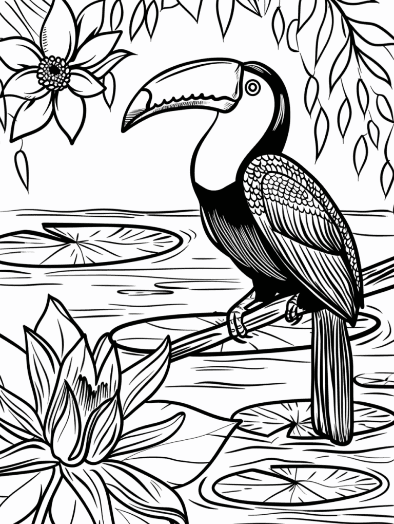 Toucan Near A Pond