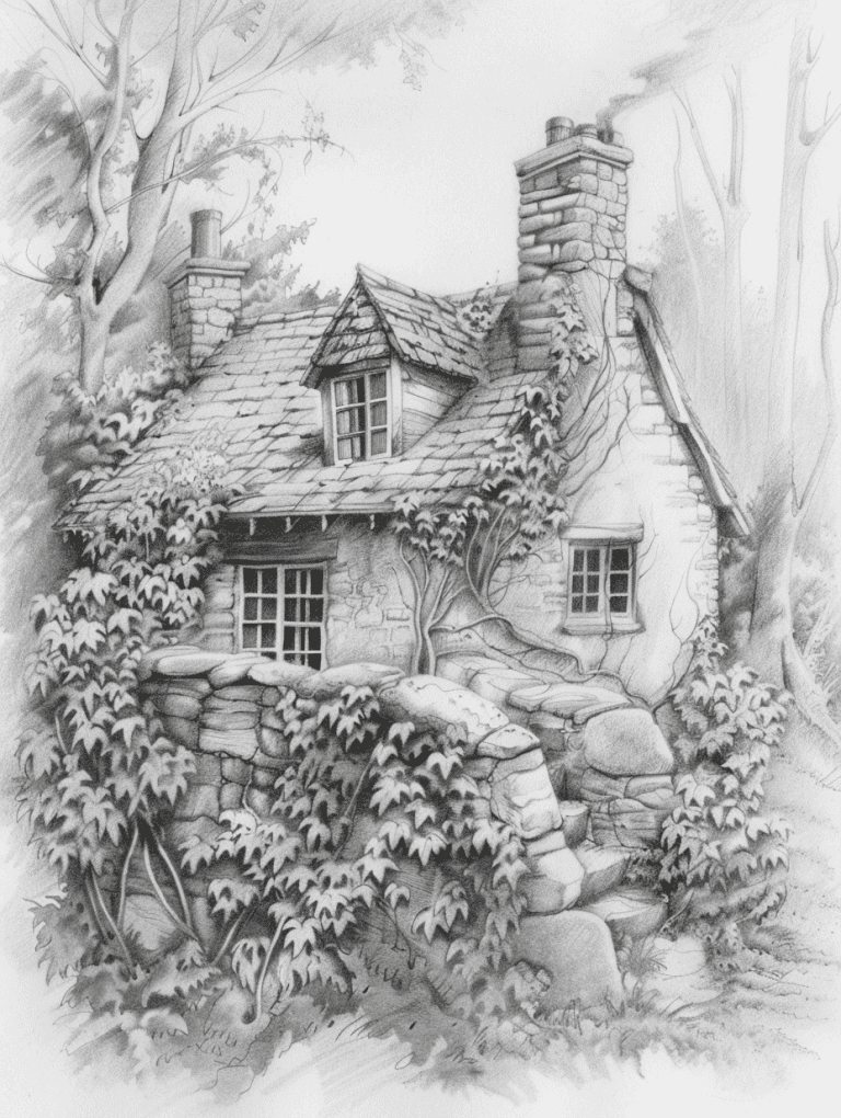 Cottage In A Dense Forest