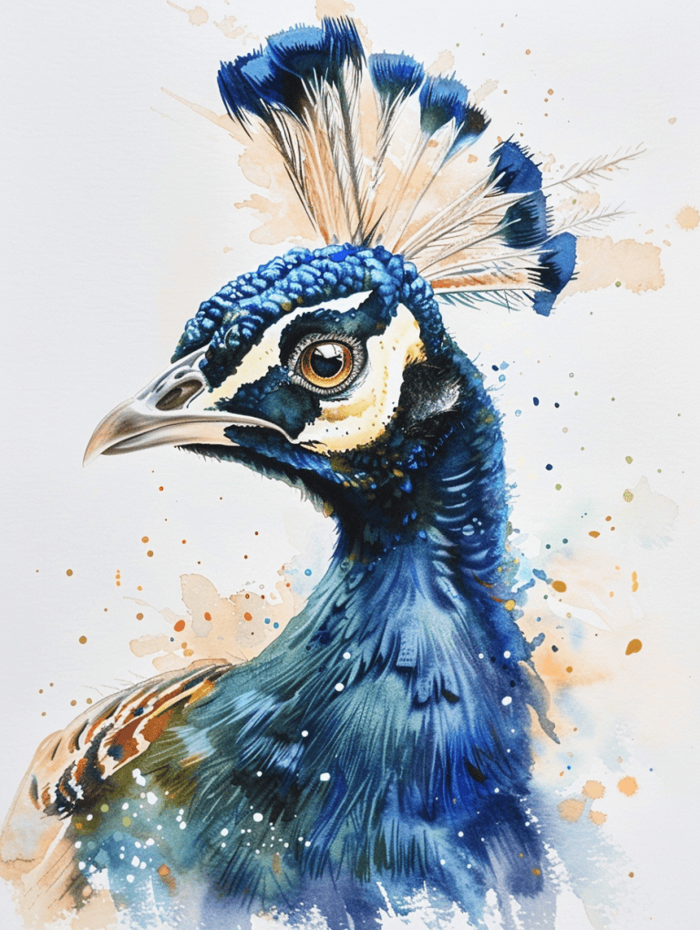 Peacock In Profile View