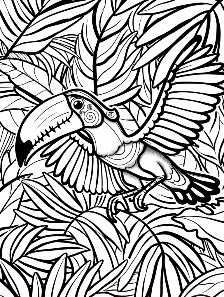 Toucan In Mid Flight
