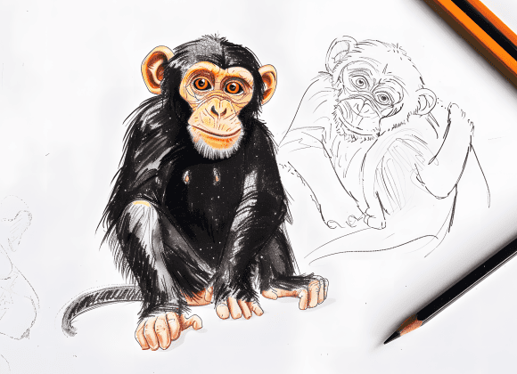 milkychoco04_a_coloured_pencil_that_is_next_to_a_funny_monkey_s_7e57cef5-432d-4b42-9757-6f8c24ef9392