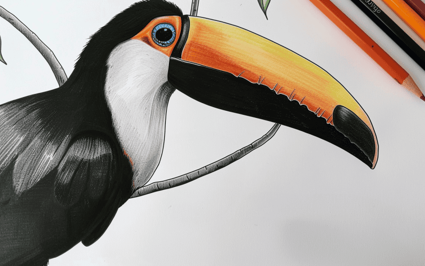 milkychoco04_a_coloured_pencil_that_is_next_to_a_toucan_colouri_1bfba792-1a16-4ab8-b3c5-f342de31664a