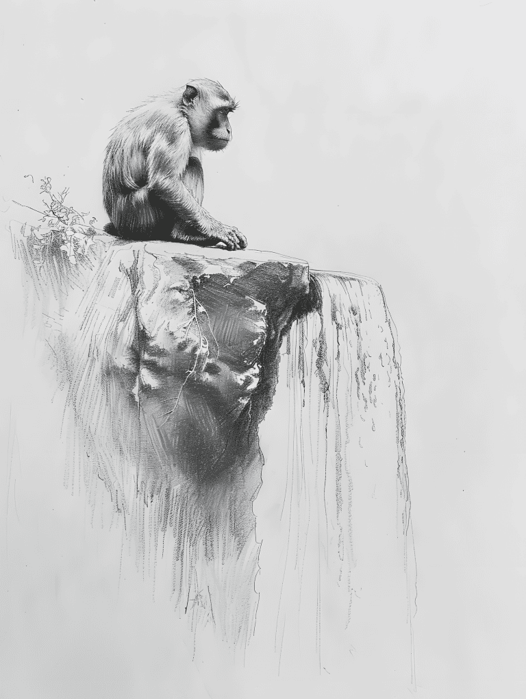 Monkey On A Cliff