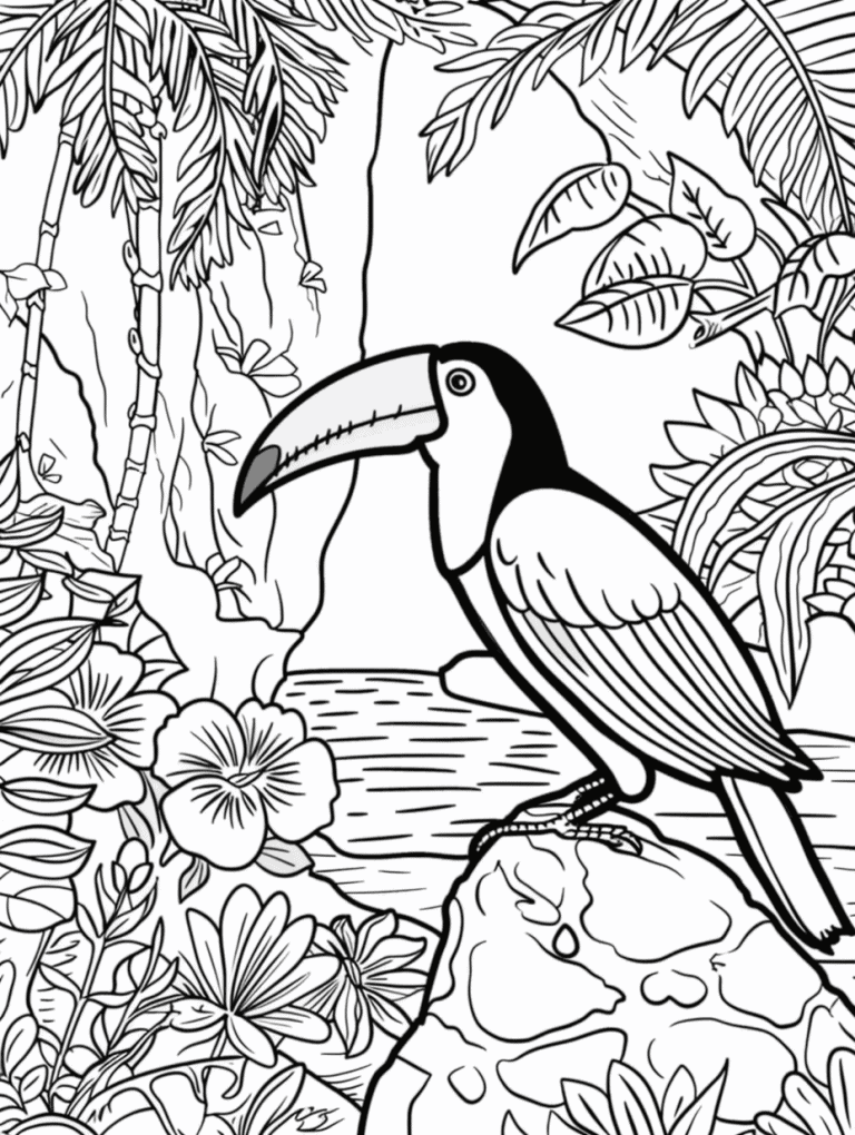 Toucan Near A Sparkling Stream