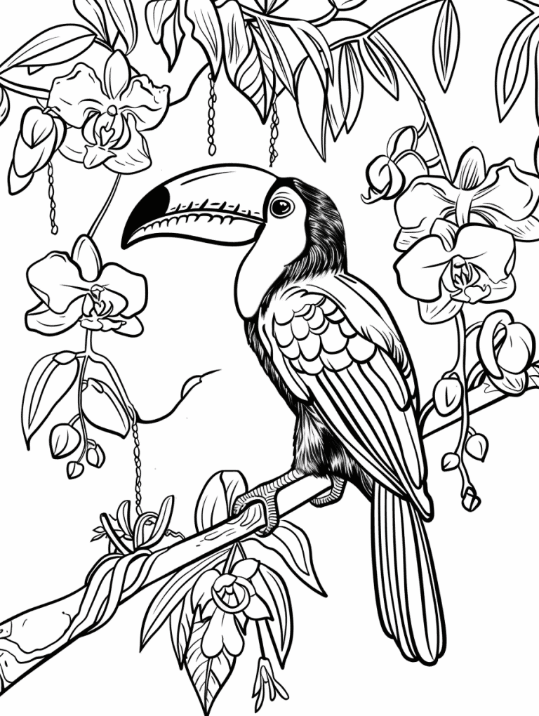 Toucan Surrounded By Vines