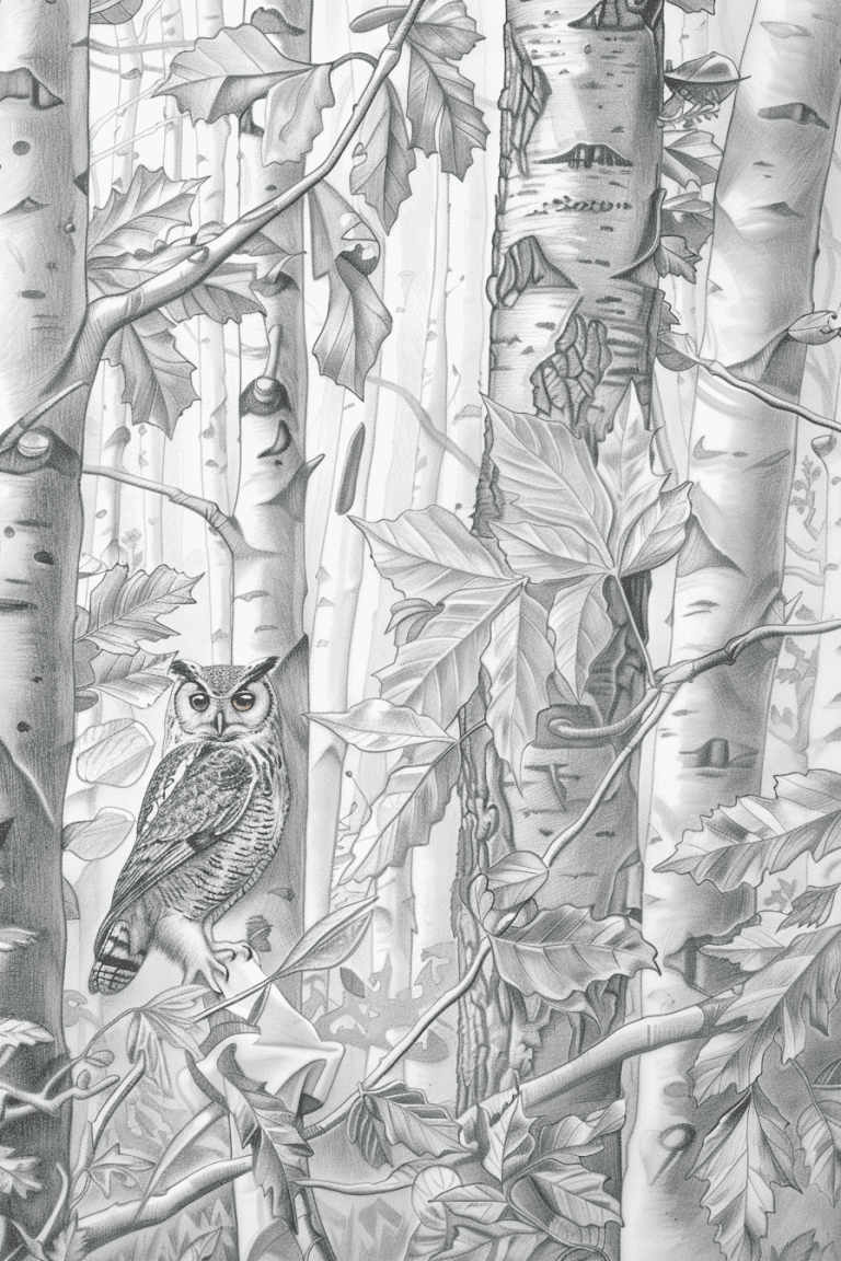 Lone Owl Perched On A Branch
