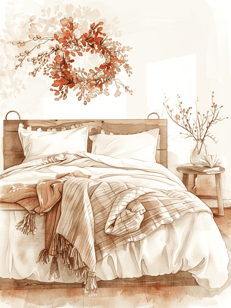 Bedroom In Soft Warm Hues