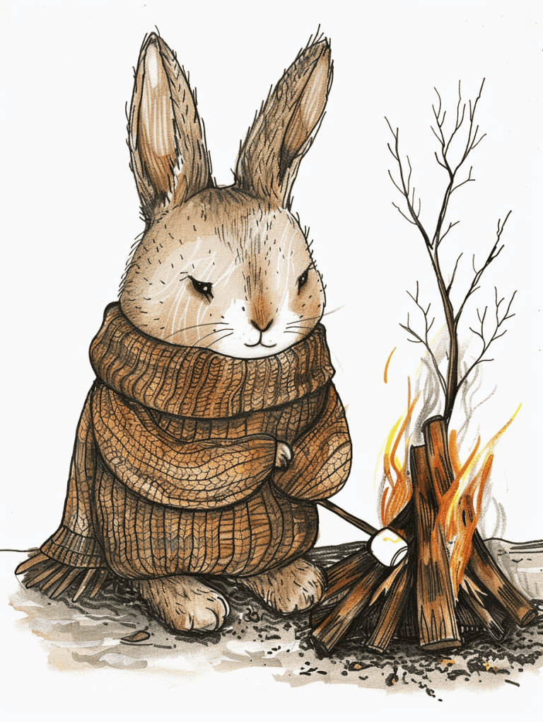 Bunny Wrapped In A Sweater