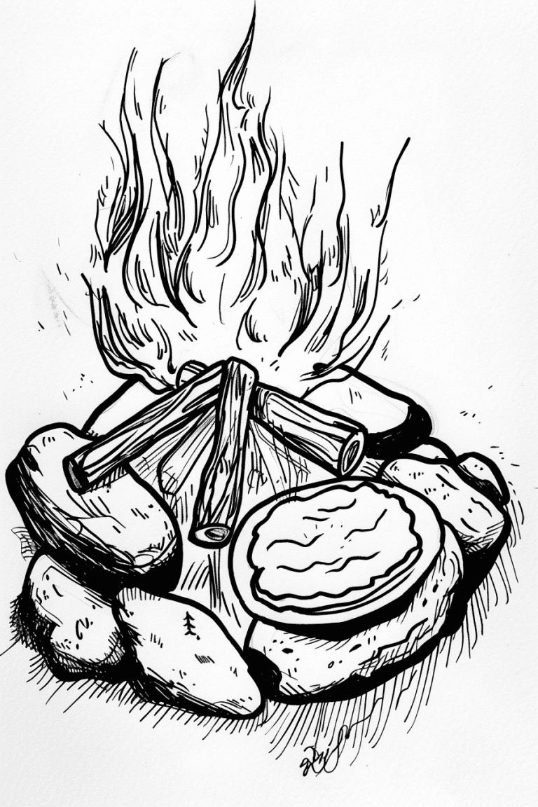 Pies Near By The Campfire