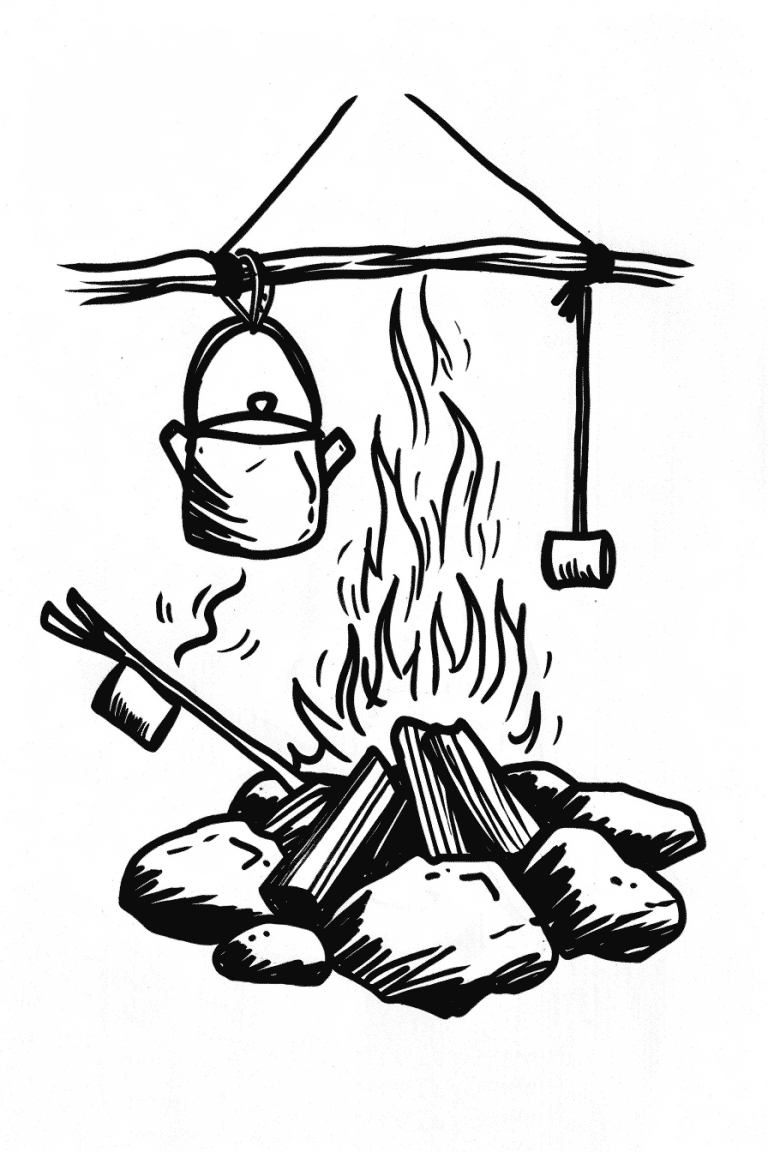 Pot Hanging By The Campfire
