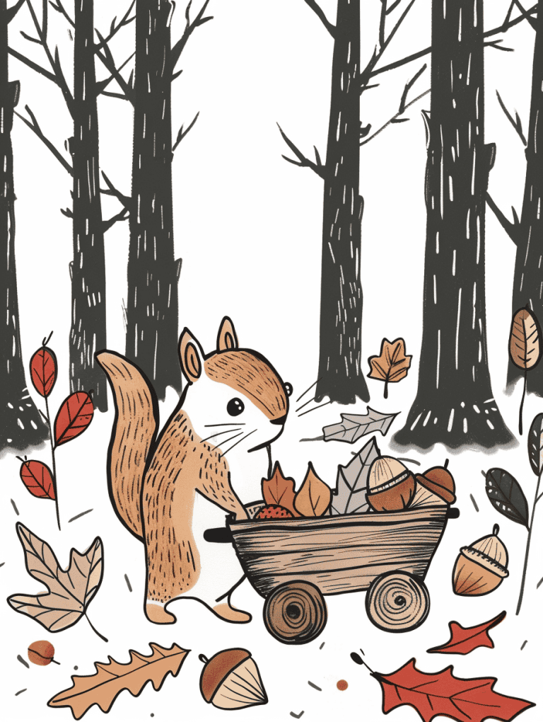 Chipmunk Pushing A Wheelbarrow