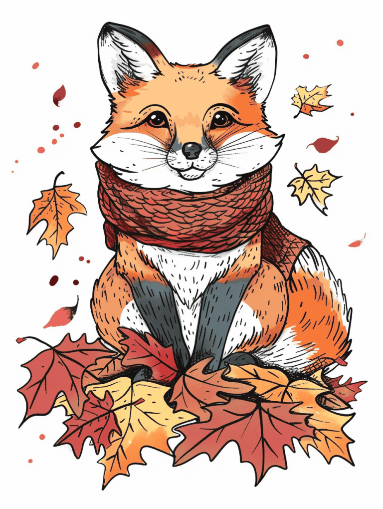 Fox Wearing A Scarf