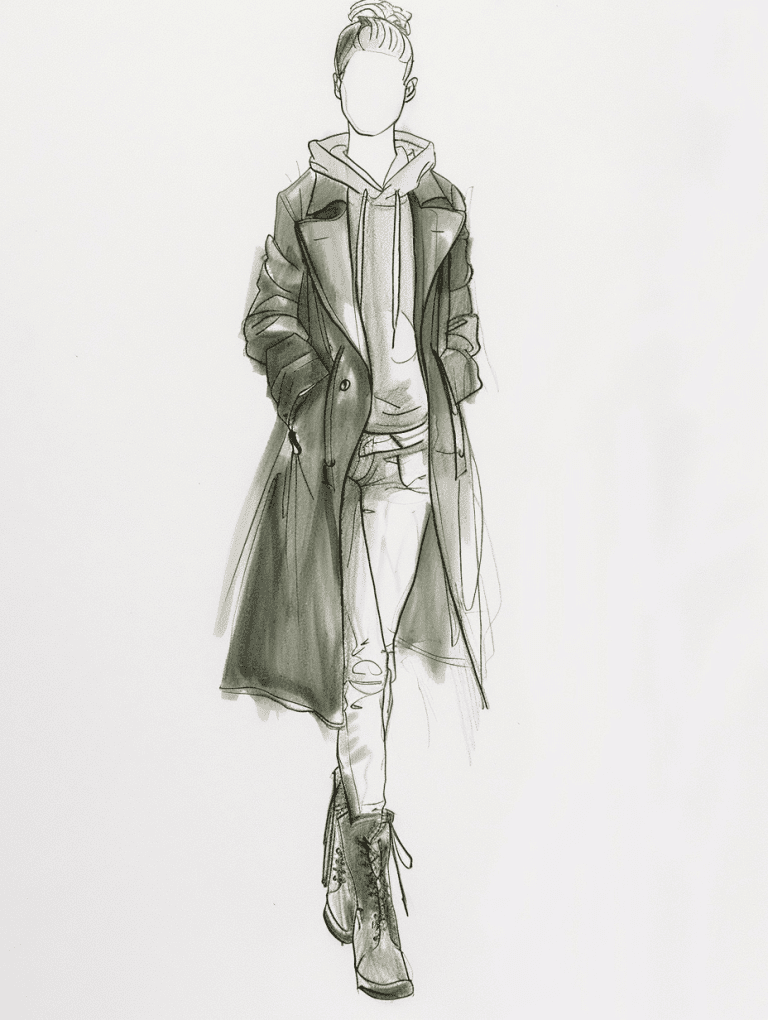Classic Green Trench Coat
