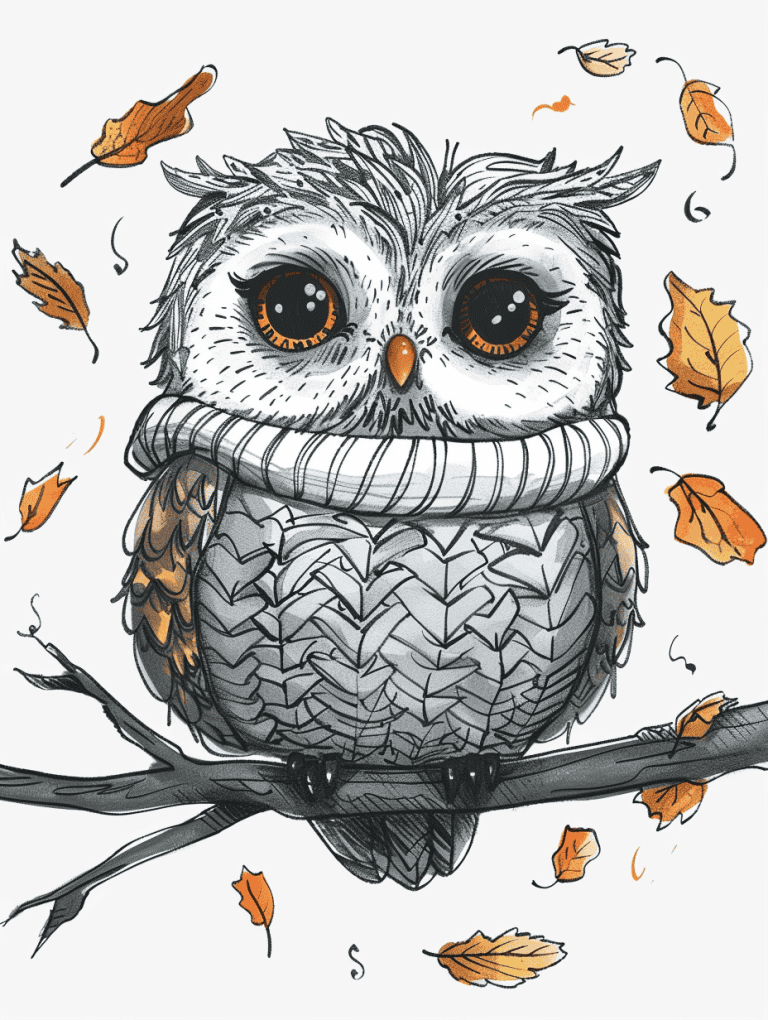 Owl Wearing A Sweater