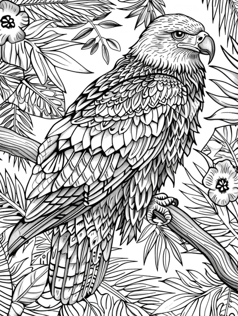 Eagle On A Tropical Tree