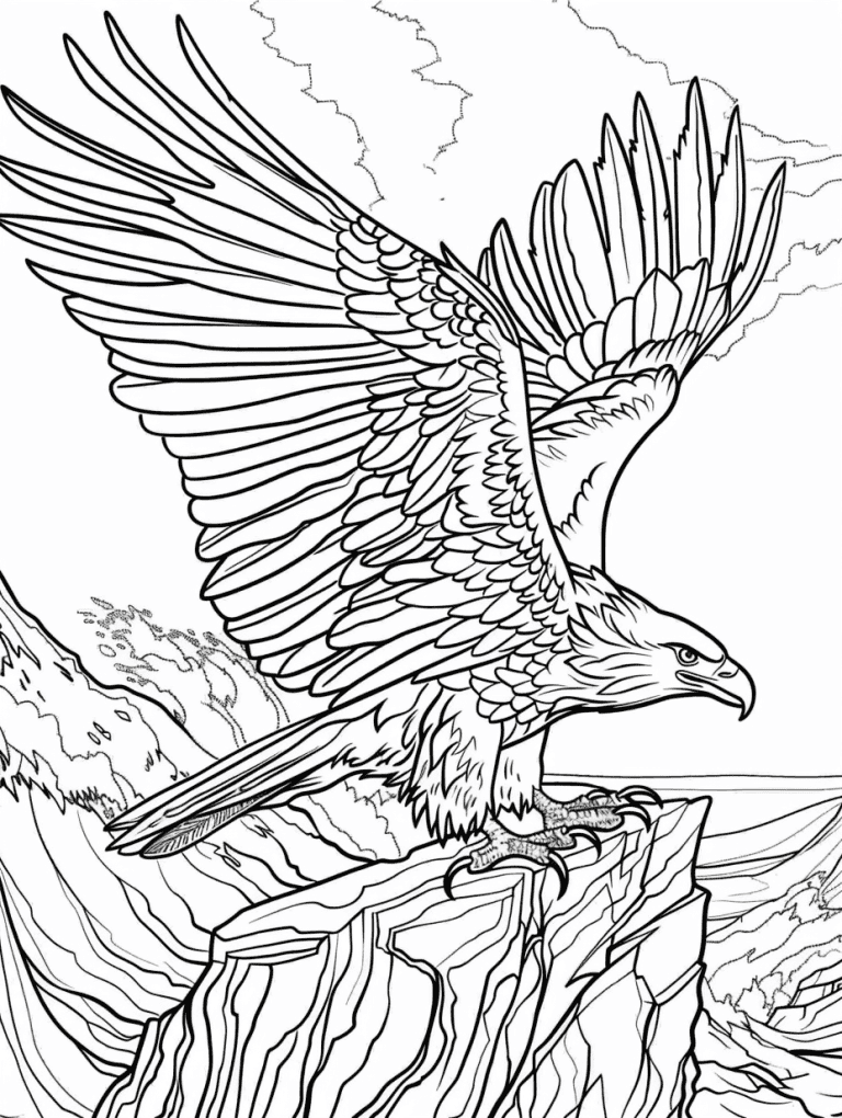 Eagle With Wings Spread Wide