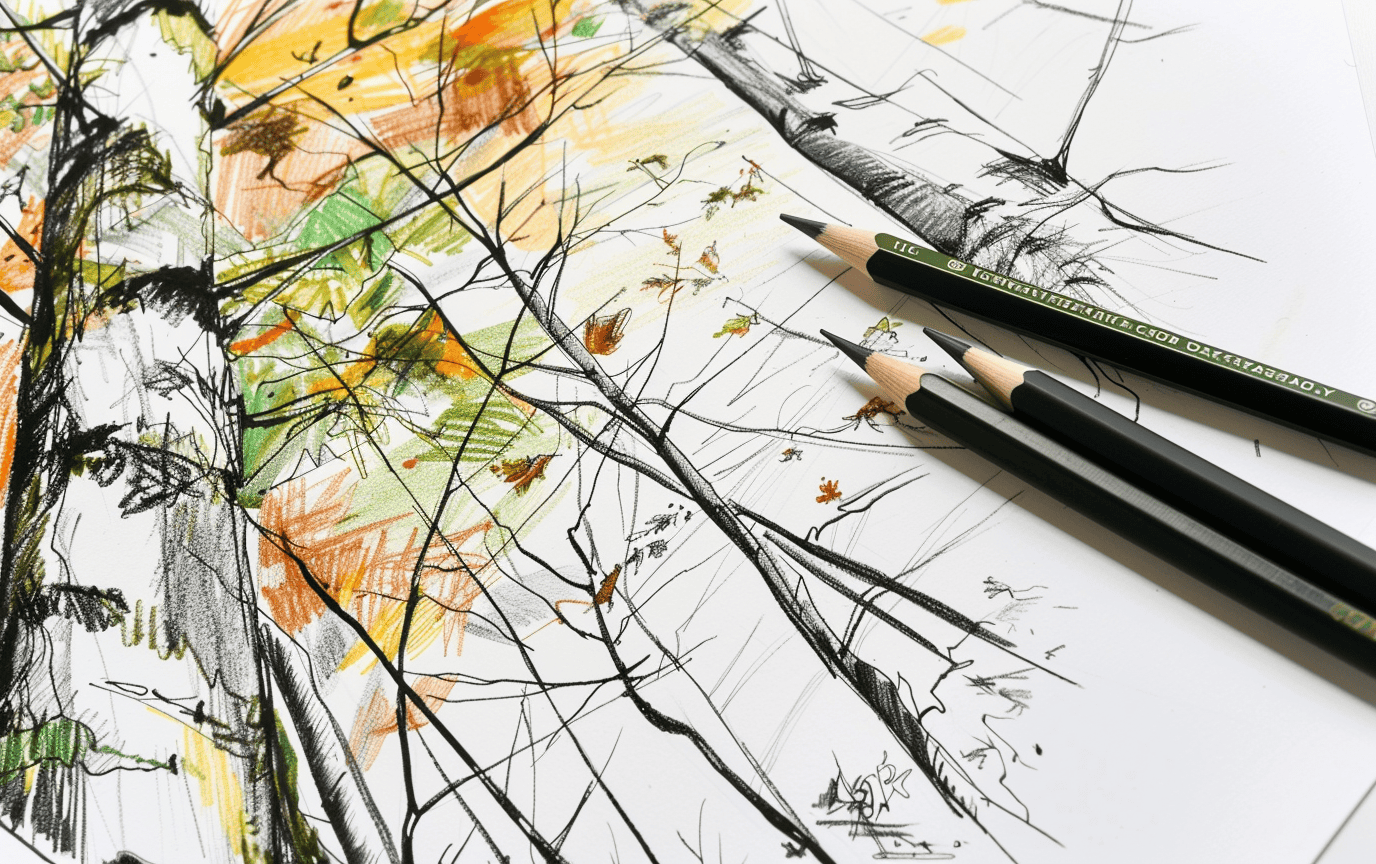 25 Tranquil Autumn Forest Sketches for Nature Lovers