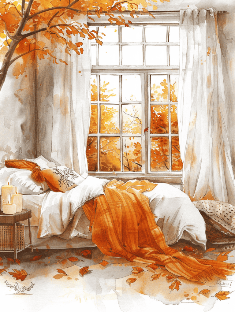 Bedroom With Soft Drapes