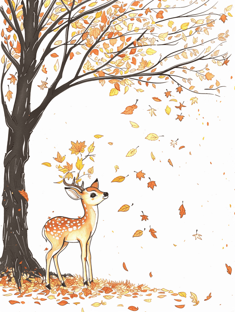 Fawn Under A Tree