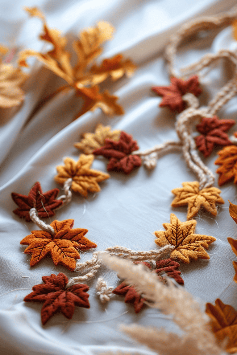Felt Leaf Necklace