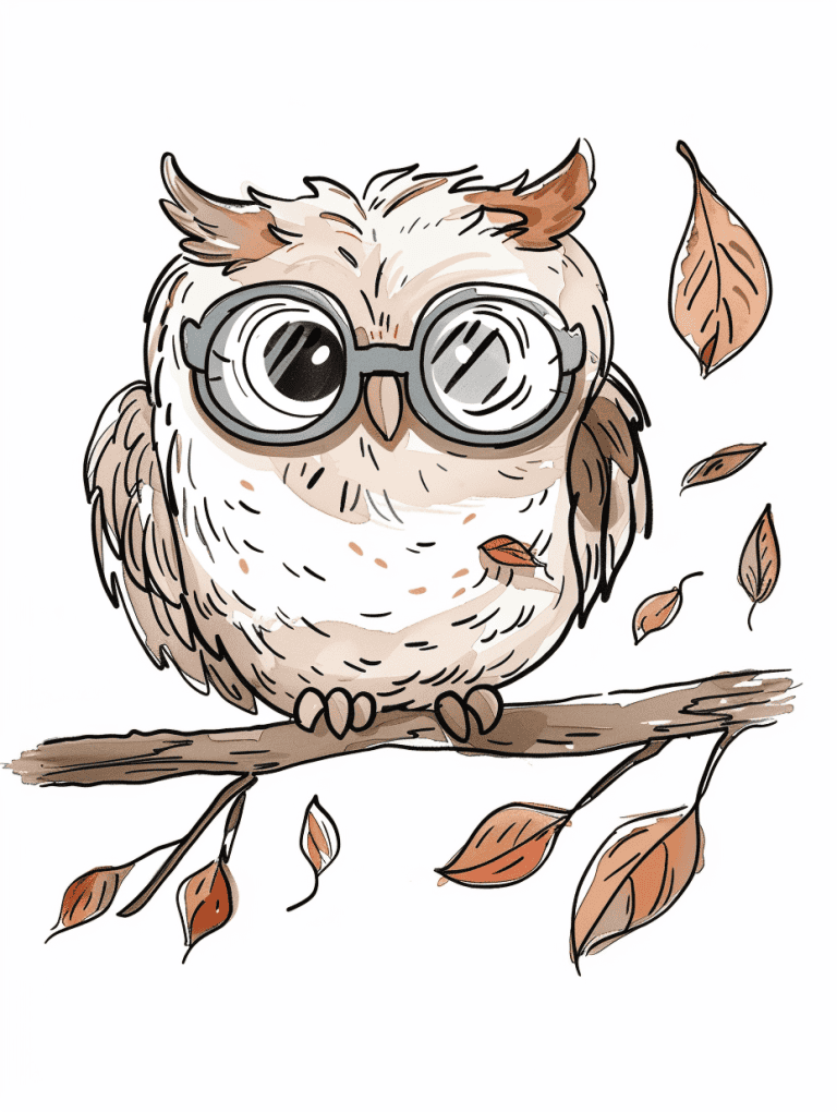 Owl Wearing Glasses