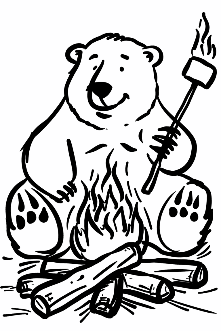 Bear Roasting Marshmallows