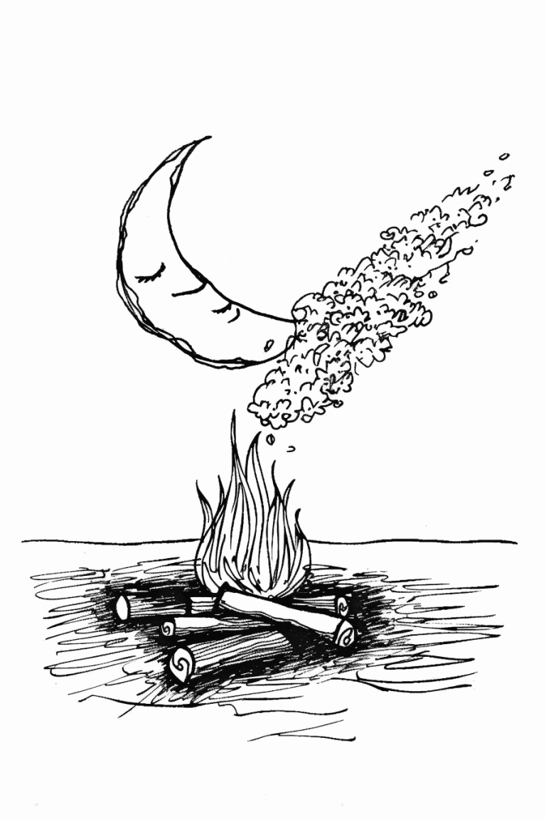 Moon Above The Campfire